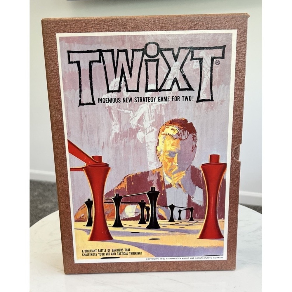 Vintage 1962 TWIXT Strategy Board Game Connection Bookshelf Series Retro CIB